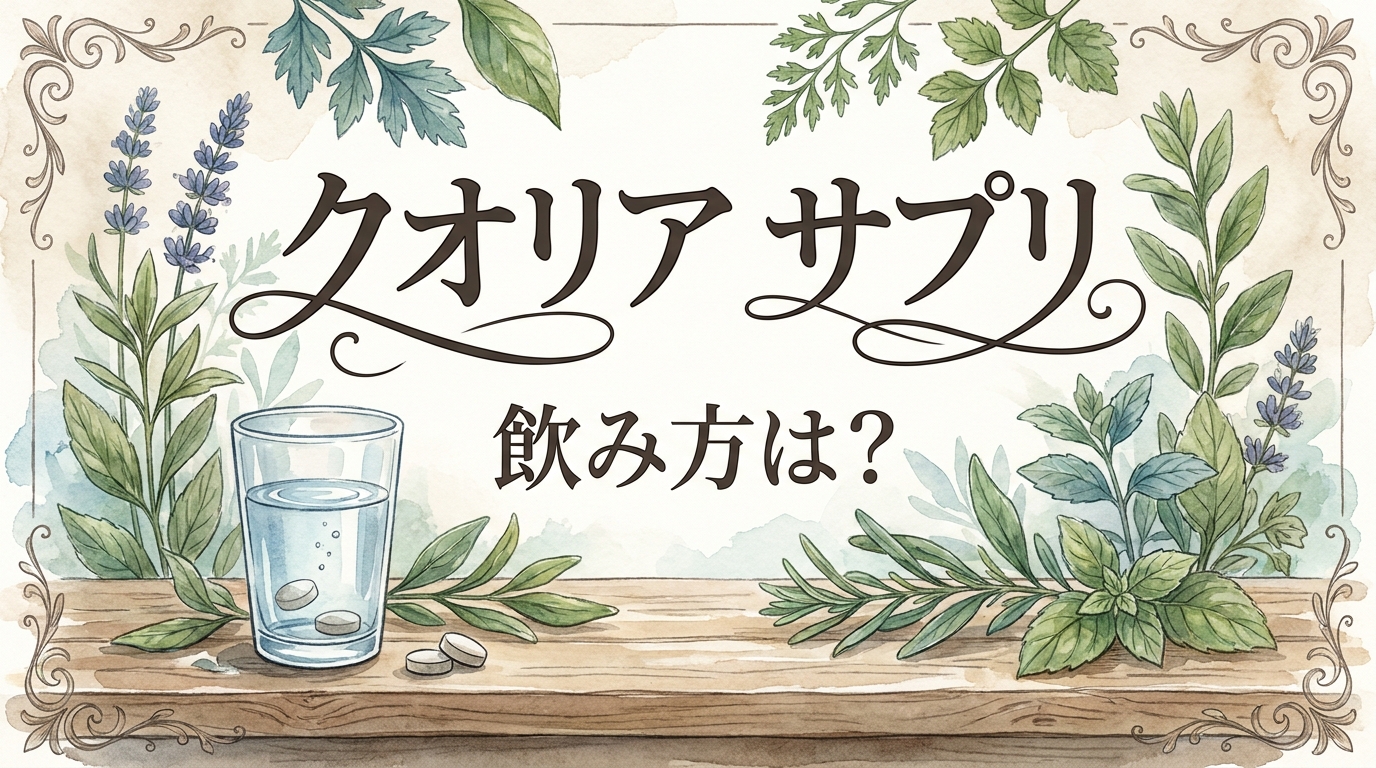 クオリア サプリ 飲み方は?